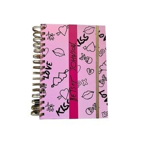 Betsey Johnson punk pink logo spiral medium sized notebook brand new never used